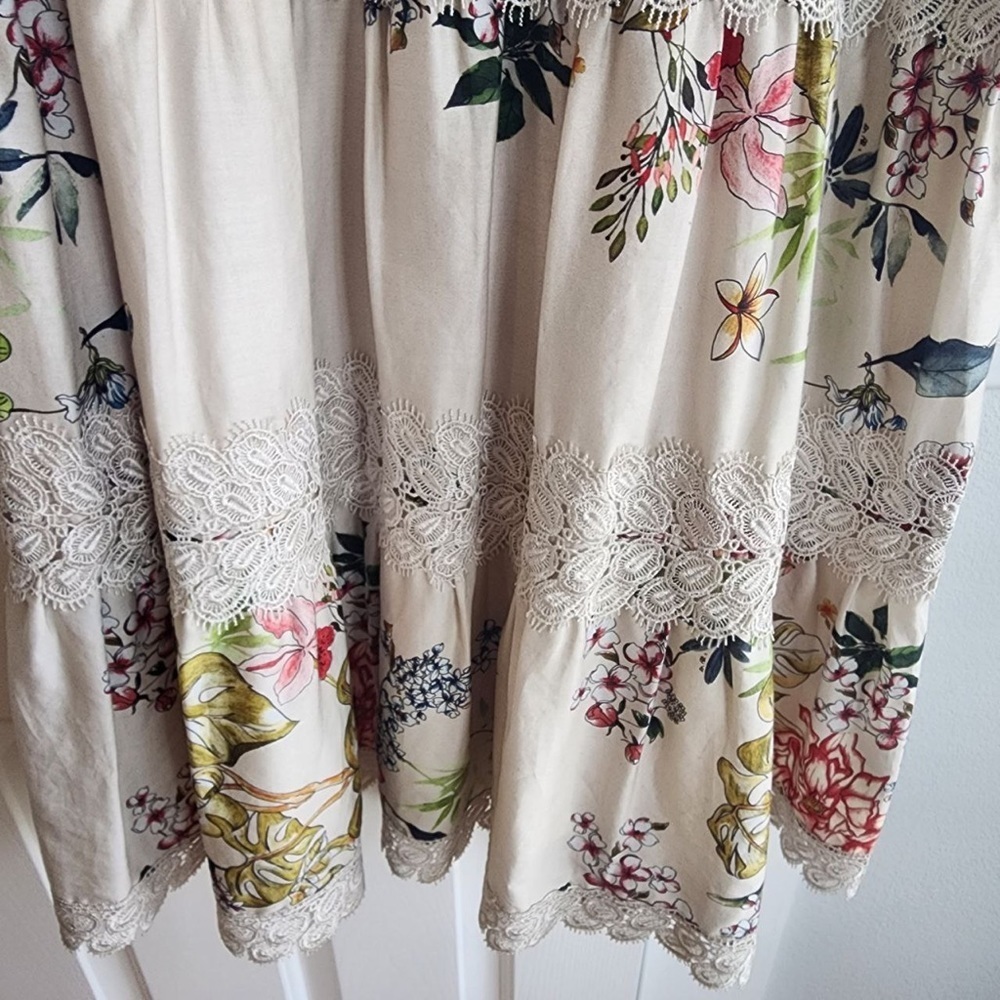 Antonio Melani Edia Sateen Floral Print A-Line Size 10 Festival dress - Picture 6 of 11